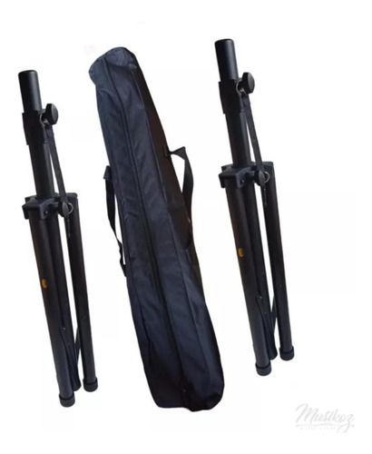Imagen 1 de 8 de Par Soporte Pie Tripodes X2 Parlantes Con Bolso
