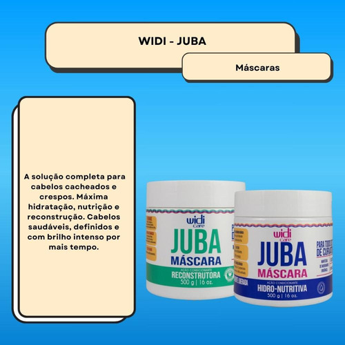 Widi Care Juba Reconstrutura E Nutritiva Kit 2 Máscaras 500g