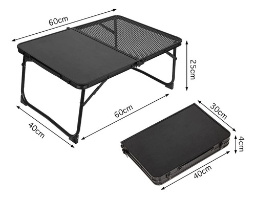 2 En 1 Mesa De Camping Portátil Con Malla De Computadora