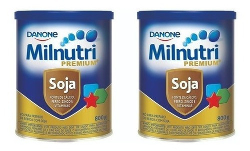 Fórmula infantil em pó Danone Milnutri Premium Soja en lata x 2 unidades de 800g - 12 meses a 2 anos