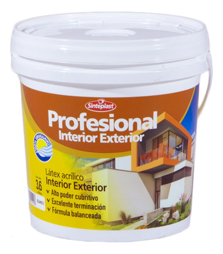 Latex Profesional Sinteplast Interior Exterior X 10lts