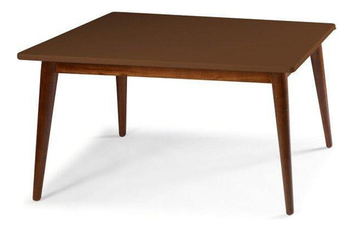 Mesa De Jantar Novita Com Tampo 140cm Cacau/marrom Escuro