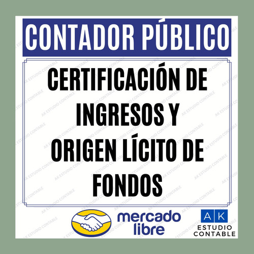 Imagen 1 de 2 de Certificación De Ingresos - Contador Público Matriculado