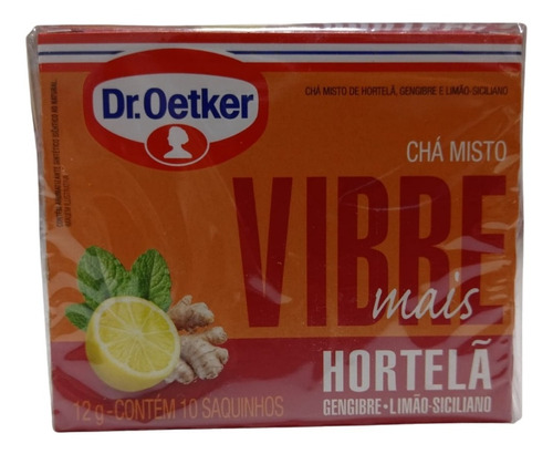 Chá Misto Hortelã, Gengibre, Limão Dr Oetker 12g - 10 Sachês