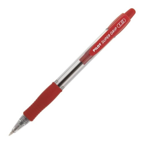 Caneta Pilot Super Grip Retratil 1.0mm Vermelha