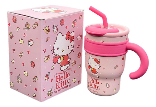 Pajita De Chica Hello Kitty Big Mac Taza Térmica 700ml