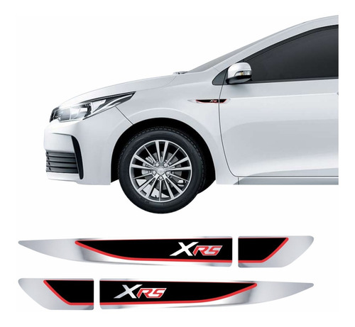 Emblema Adesivo Toyota Corolla Xrs Resinado Cromado Aplique Lateral Res04 Fgc