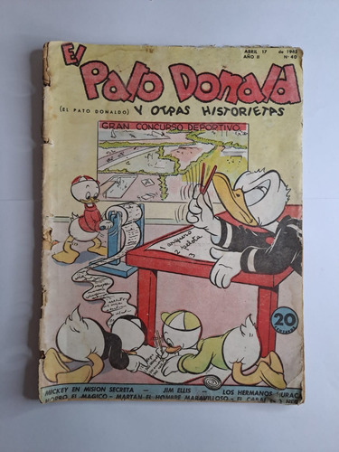 Pato Donald Revista Nº 40 Año 1945