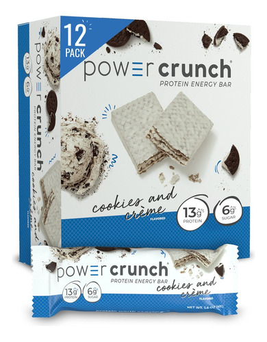 Power Crunch Cookies And Creme 12 Barras De Proteína