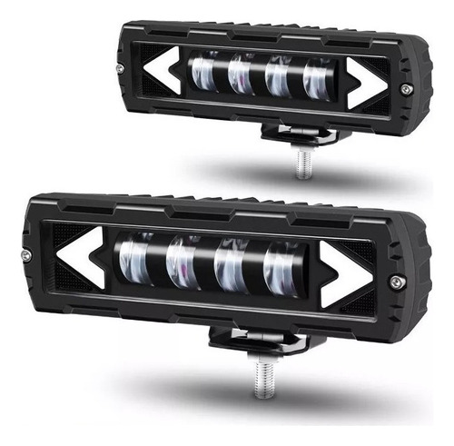 Par 6'' 8d Led Barra Faros Tricolor 3000k 4300k 6000k Y Drl