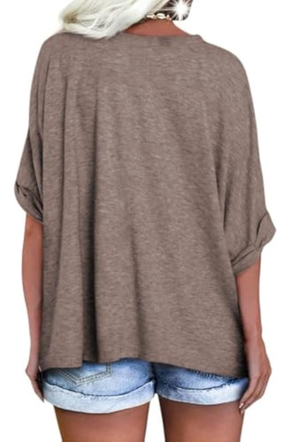 2025 Camiseta De Mujer Casual Con Cuello En V Top Verano