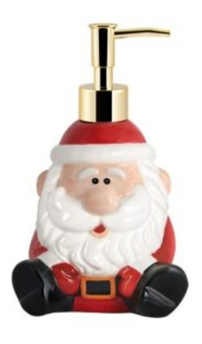 Dispensador Despachador Jabonero Navideño Cerámico Figuras Color Santa Claus