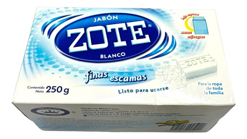 Jabon Zote Blanco Escamas 250g -1pz