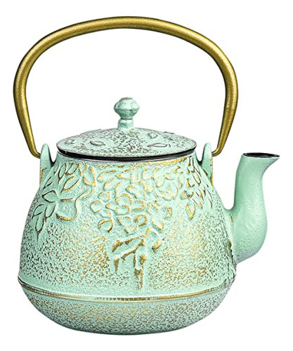 Tetera Hierro Colado 32 Oz Verde Claro Con Infusor - Estilo