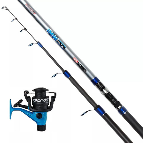 Caña De Pescar Waterdog Imw 4 M + Reel Cronos 101 Pejerrey