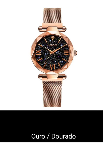 Relogio Diamante Céu Estrelado Pulseira Decouro Frete Gratis