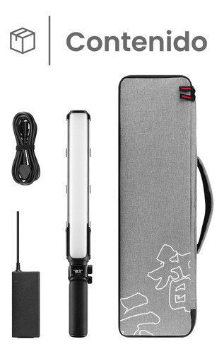 Vara Luminosa Luz Led Zhiyun Fiveray V60 Profesional Camara Estructura Negro Luz Blanco Neutro