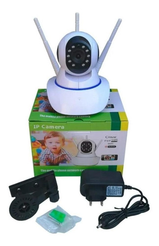 Camera De Segurança Robo 3 Antenas Ip Wifi 360 Yoosee/yyp2p Cor Outro