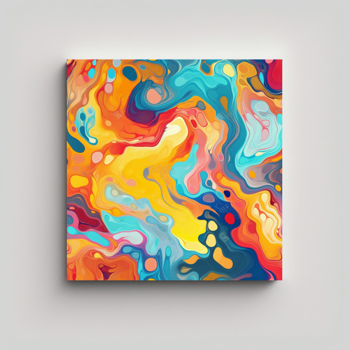 60x60cm Cuadro Colores Dimensiones Coloful Oil Texture