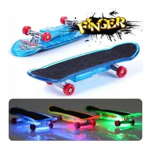 Set 3 Patinetas Skate Finger Con Luz Para Dedos Y Accesorios