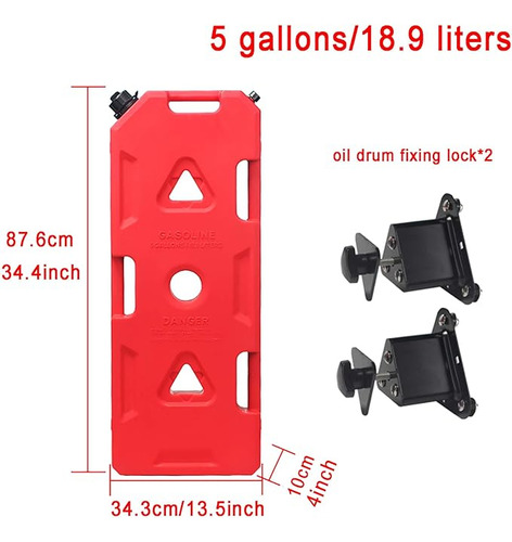 Tanque De Gasolina Color Rojo De 19 L Uso Práctico
