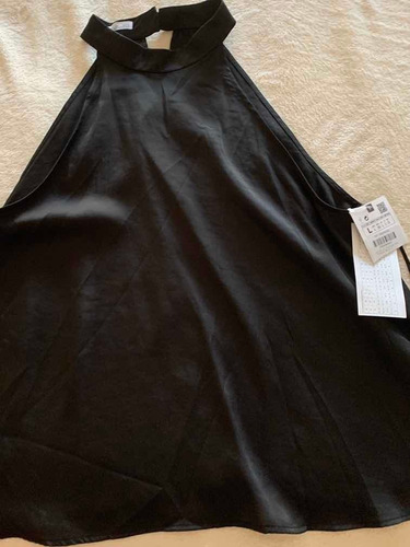 Musculosa Zara Negra Escote Halter