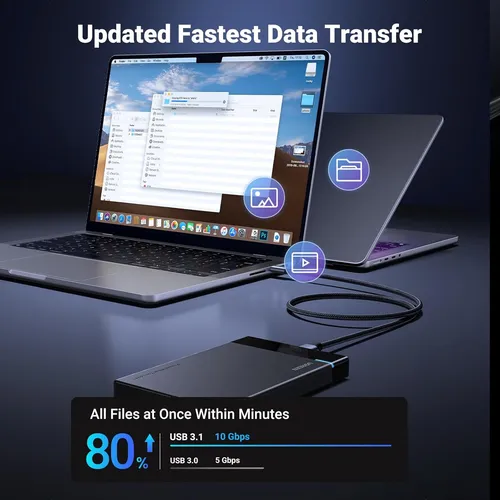 Ugreen 10 Gbps Micro B A Usb C Cables De Disco Duro, 1.5f...
