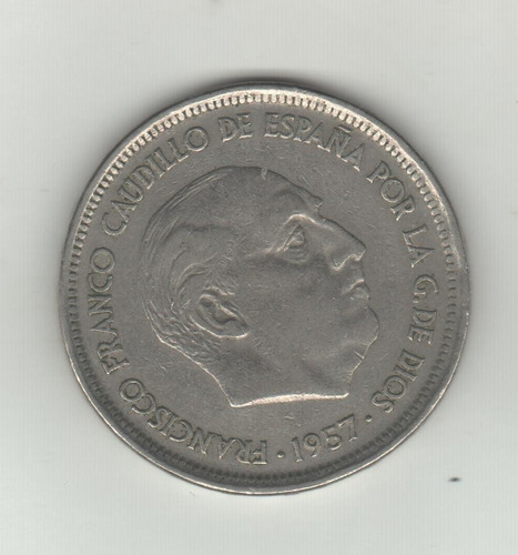 España Moneda De 50 Pesetas Año 1957 (58) - Km 788 - Vf+