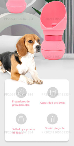 Taza De Agua Para Mascotas Botella De Agua Plegable Portátil