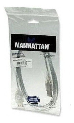 Cable De Impresora A/b Usb 2.0 Mallado Manhattan De 3metros