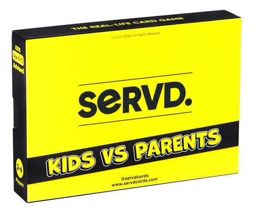 Servd - Niños Vs Padres - El Divertido Juego De Cartas Fami