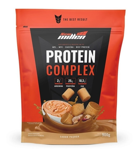 Suplemento em pó New Millen  Premium Protein Complex proteínas Protein Complex sabor  paçoca em sachê de 900g