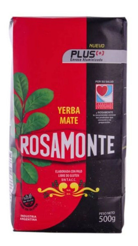 Yerba Mate Rosamonte Plus Con Palo Paquete De 500 Grs