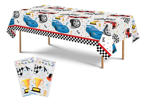 Racing Car Mantel 2 Pcs 108  X 54  De Plástico Desecha...