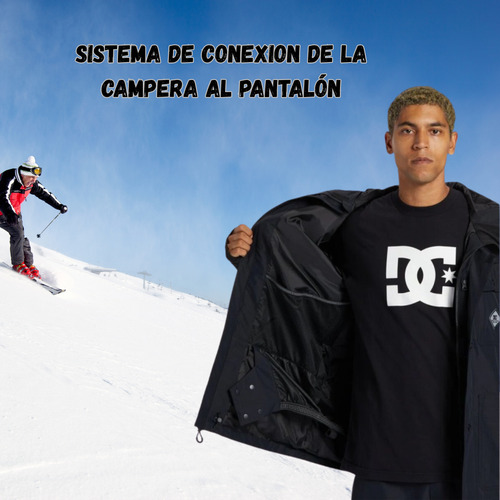 Campera De Nieve Hombre Dc Shoes Snowboard Ski Servo Negro M Lisa