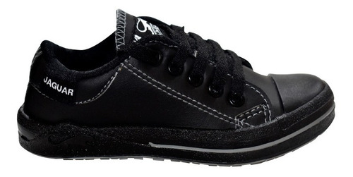 Zapatilla Colegial Escolar Jaguar Unisex Negra Art 410