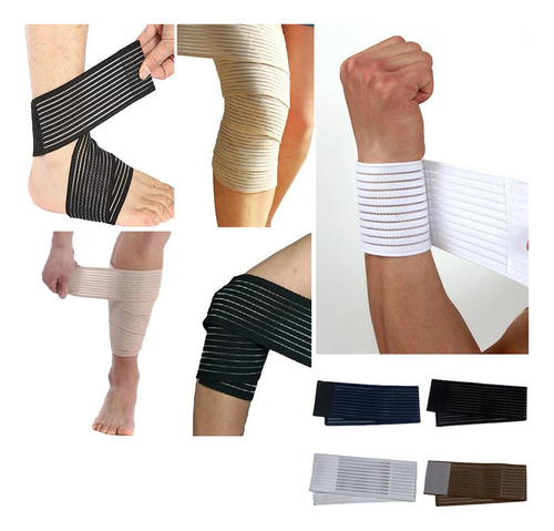 6 Rodillera Ajustable For Ejercicio, De Dolor Negro 200cm