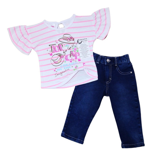 Conjunto Jean Y Blusa Para Niña Para Niña (bebé)