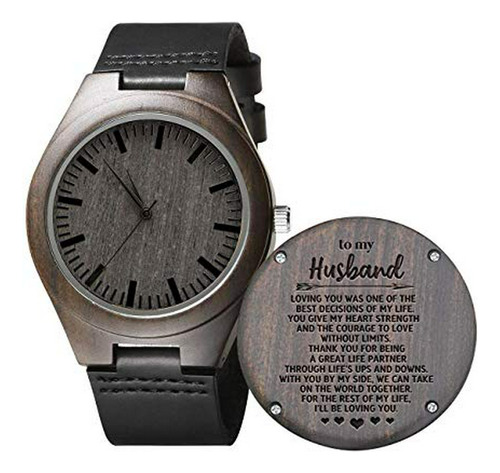 Reloj De Ra - Engraved Wooden Watches For Men, Natural Wood 