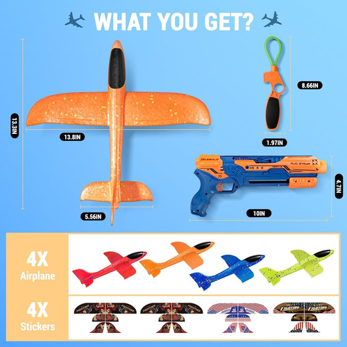 Juguete Pistola Lanzador De Aviones De Anime ( 4 Aviones )