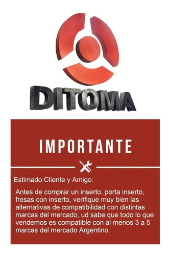 Inserto De Torneado Tcmt 090204 / 110204 Caja #