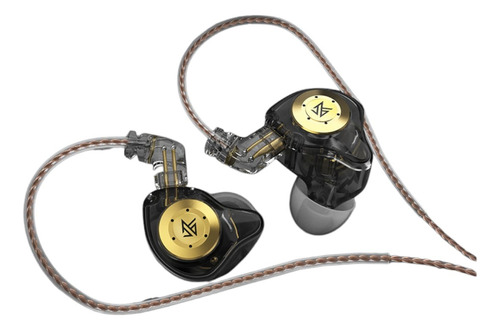 Audífonos In-ear Kz Audio Edx Pro Con Micrófono Color Negro
