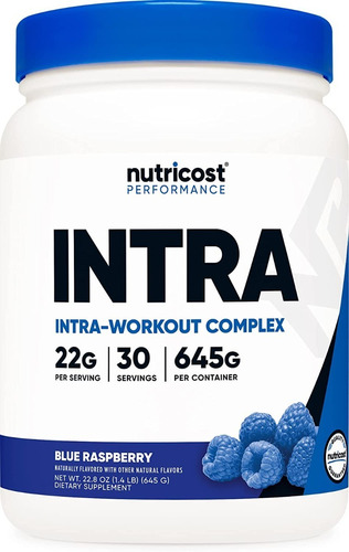 Nutricost Intra Workout Complex 30 Servings 645 G Sabor Blue Raspberry