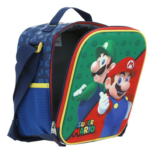 Lonchera Escolar Chenson Luigi Mario Bros Mb65868-9 Azul Bros