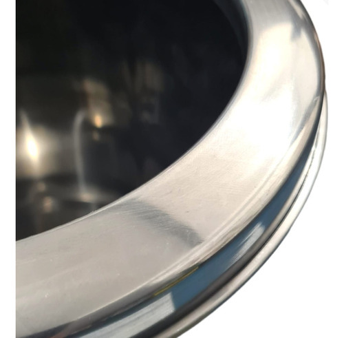 Cesto Lixeira Em Aço Inox Com Aro Cozinha Banheiro 5litros Cor Prateado