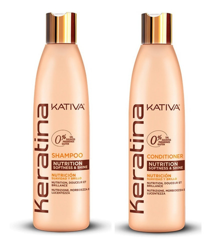 Kit Shampo + Acondicionador Kativa, Keratina Y Nutrición Cvl