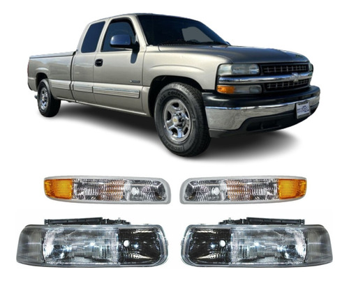 Kit Juego Faro Cuarto Cheyenne Silverado 1999 2000 2001 2002