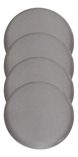 2pcs Cojín De Taburete De Bar Protector Redondo Funda Gris