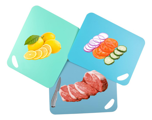 Tabla Cortar Cocina Flexible Codificada 3 Unidades Lavavajil