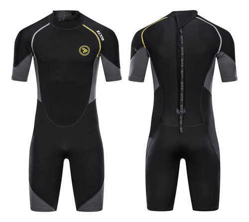 Wetsuit Shorty For Men 1.5mm Neoprene Back Zip Wetsuit Spri.